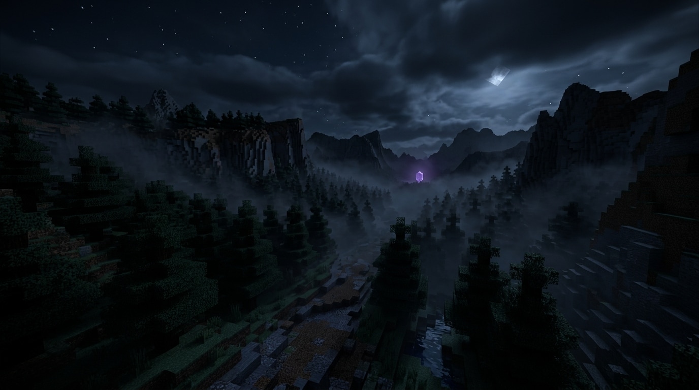 Prismarine SMP Midnight Minecraft Landscape